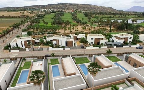 Villa in La Finca Golf, Algorfa, Alicante The project is made up of 11 independent villas facing south and two different models available: Liège and Leuven. Homes with 3 bedrooms, 2 bathrooms, 8x3m private pool, home automation, electric shutters, un...