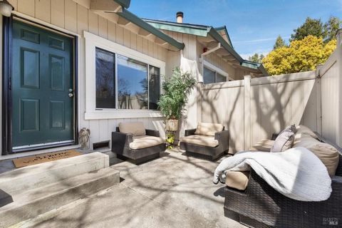 A rare opportunity to own an updated home in the Meadow Pines community! Enter to an enclosed patio to enjoy our Sonoma County weather year-round before making your way into the home. Natural light and vaulted ceilings create a spacious living room w...