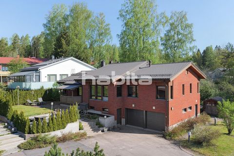 Large detached house for sale in Laaksolahti, Espoo. The two-story home, completed in 1990, contains 161 m² on the official living floor and an additional 95 m² on the ground floor. The residential area is peaceful and comfortable. Good outdoor areas...