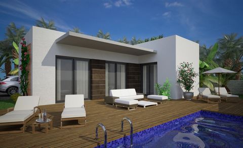 Villas modernes à Benijófar. Villas de style moderne avec 2 chambres à Benijófar. Ces villas en construction disposent d'un spacieux salon-salle à manger avec kitchenette, 2 chambres (dont une en suite) et 2 salles de bains, terrain privé avec terras...