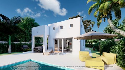 NEW BUILD 3 BEDROOM VILLA IN LOS ALCAZARES.~ ~ New Build detached villa build on the generous plot of 350m2 in Los Alcazares .~ ~ 3 bedroom / 2 bathroom villa, open plan kitchen with lounge area, fitted wardrobes, solarium, private garden with off ro...