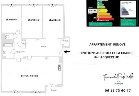 PLACE GRANDCLEMENT T4 100 m², finitions selon vos goûts et votre projet