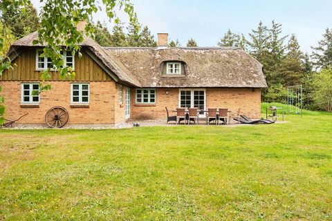 Quietly located and at the end of a closed road in Vester Husby you will find this cottage with whirlpool and activities. The cottage is on 3 levels and with its 220 m2 can accommodate a total of 14 people. & # 160; The heart of the cottage is the di...
