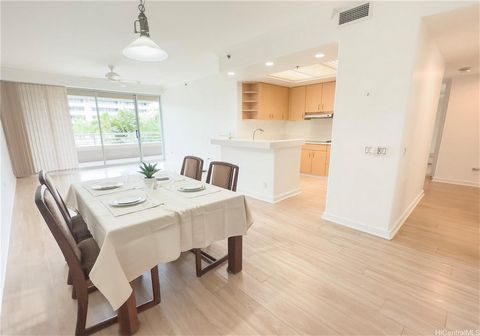 Welcome to Kalele Kai, where tranquility meets convenience in this 2-bedroom, 2-bathroom haven. Nestled in the heart of Hawaii Kai, this spacious unit boasts central A/C, ensuring year-round comfort. The open concept kitchen provides ample space for ...