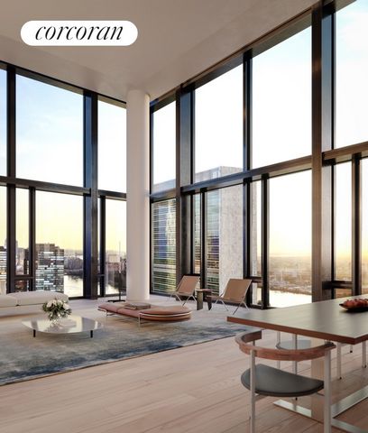 Residence PHK at One United Nations Park is a 3,831sf four bedroom, four bathroom plus powder room, Duplex residence with a dramatic double-height great room and ceilings soaring 20 feet high. Perched on the northeast corner on the 42nd and 43rd floo...