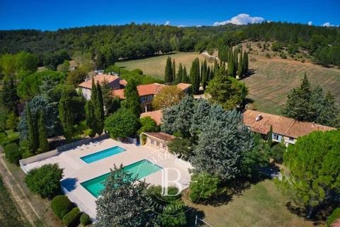 Nestled in an exceptional natural setting along the Verdon River, this sprawling 363 acres estate presents a unique opportunity. The property encompasses an enchanting 18th-century stone farmhouse, guest houses, a reception hall, a dining area with p...
