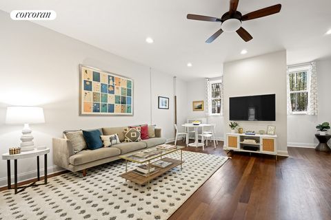 448 6th Avenue, Apt 1 is the one you have been waiting for! Fully renovated in 2016, this rare maisonette three bed, two bath apartment with in unit W/D, a wrap around front patio, and parking in prime Park Slope literally checks all the boxes! Upon ...