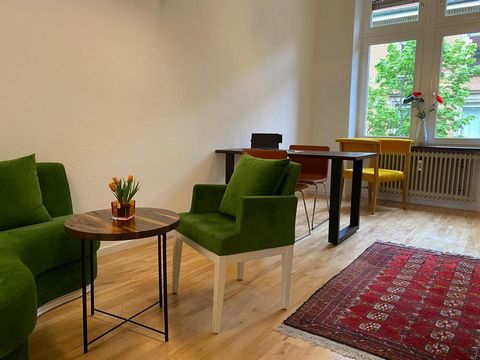 Modern and fully furnished apartment in the best location of KA South West. Tram station Mathystrasse 250 m / 3 minutes per feet City and main station very close ZKM and Beiertheimer Allee park is available in less than 5 walk minutes Doctors, Restau...