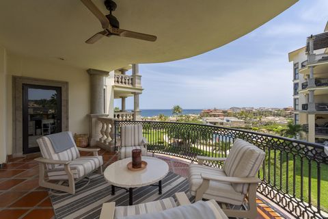 This gorgeous 2 bedroom ocean view apartment which has recently been remodeled and furnished is located in Puerta del Sol in the stunning golf resort neighborhood of Cabo Del Sol near Four Seasons. This apartment offers two master suites each with a ...