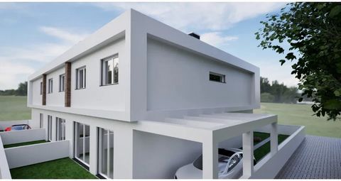 New 4 bedroom semi-detached house in Fernão Ferro on a plot of 257.5 m2 The villa consists of: R/C - Hall with wardrobe (5.60 m2) - Equipped kitchen (14.23m2) - Living room with fireplace (25.92m2) - Social bathroom (3.91m2) - Bedroom with wardrobe (...
