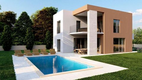 Villa of modern design with swimming pool in Porec region, one of the three villas of the complex! Three villas can still be bought in a package! Ideal as a future complex for renting! Villas are located cca.7 km from the sea and benefit distant sea ...