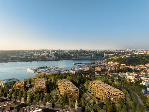 3-Zimmer-Wohnung in Luxus-Wohnanlage in Marina da Afurada in Vila Nova de Gaia eingefügt. Das Projekt Marina Douro zeichnet sich durch seine Lage in einem Wohngebiet am Fluss Douro aus. Die Nähe zum Zentrum der Städte Porto und Vila Nova de Gaia, sch...