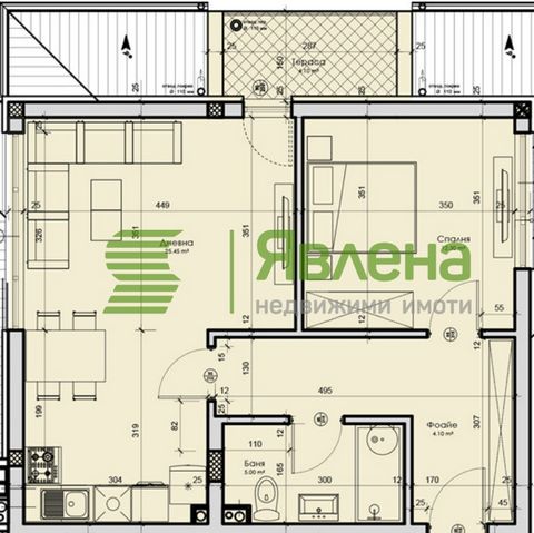 Yavlena vend un appartement d’une chambre dans un nouvel immeuble en face de l’Acte 16. L’appartement est orienté nord/est/ouest, avec une superficie de 80 m². et se compose d’un salon avec kitchenette, d’une chambre, d’une salle de bain avec toilett...