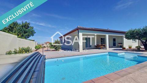 In Montesquieu-des-Albères (66740), in the heart of the Albères and a typical Catalan village, in a peaceful setting surrounded by nature, come and discover this 4-face 2016 villa on one level, set in 837 m² of land. Let's start with the exteriors: t...