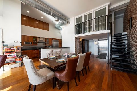 Loft Life. Exceptional 1794 sq. ft. quiet top floor condo in The Cast Iron featuring a keyed elevator that opens directly into your home, large private terrace, 15' ceilings, 2 mezzanine bedroom/office spaces, 2 baths & garage parking. Unique of its ...