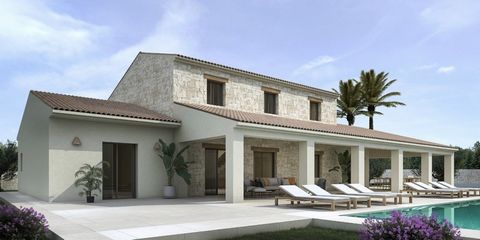 This Mediterranean style villa has 3 floors that are connected with an internal staircase It has a spacious openplan livingdining roomkitchen The kitchen is fully equipped and has an island for cooking It has 4 bathrooms and a guest toilet The proper...