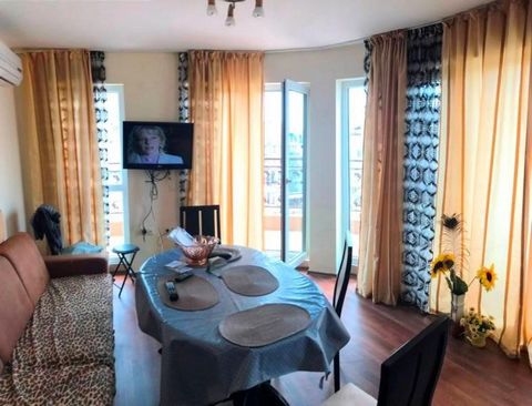 Two-bedroom apartment in a quiet and peaceful place in the center of the town Pomorie, 100 m from the gorgeous beach. The apartment is in a new building, on the fifth floor (elevator), with an area of 81.97 sq.m and layout - spacious and bright livin...