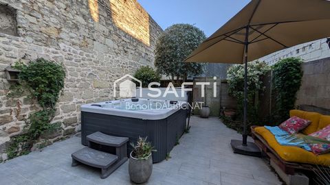 Maison de charme, terrasse avec son spa