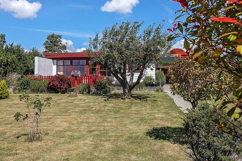 Holiday home with beautiful views of the sea at Bakkebølle Strand. The house itself consists of an open kitchen and dining and living room into one. There is a double bedroom, a single bedroom and a sofa bed in the living room for two people. Further...