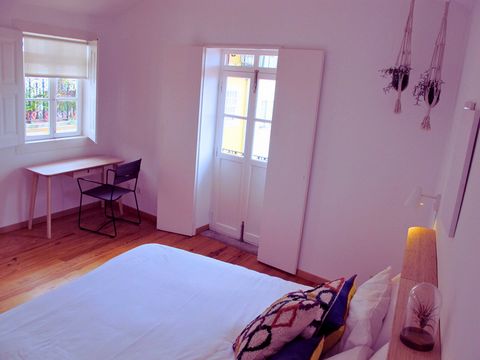 Welcome to Casas Da Comedia! The apartment is located in the heart of historic Coimbra! The apartment has two bedrooms, two bathrooms, an attic office / living room with a cozy space for relaxing, a fully equipped kitchen, and a balcony with and a wo...