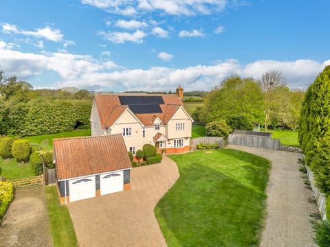 This substantial five-bedroom home is as impressive inside as it is out. Tucked away along a private drive, bordered by farmland yet only a short walk from Eye, this beautifully presented home offers two ensuites, a large bathroom, a spacious sitting...