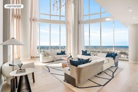 DOUBLE-HEIGHT DRAMA WITH SWEEPING VIEWS OF THE HUDSON RIVER FROM EVERY ROOM. With panoramic views of the Hudson River to the West and picture book views of the iconic George Washington Bridge to the North, Penthouse 88C at 15 Hudson Yards offers a da...