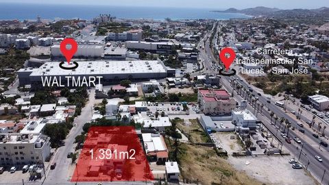 PRIME LOT FOR SALE IN THE HEART OF SAN JOSE DEL CABO. This exceptional lot is nestled in the vivrant heart of San Jose Del Cabo just minutes away from Waltmart and the beaches of the Sea of Cortez. with its strategic location this lot offers a world ...