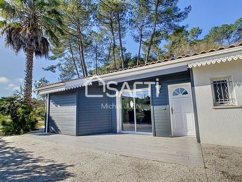 Soorts-Hossegor, close to the town and all amenities, very pleasant and bright single-storey house of approximately 116 m² of living space. Located on a pretty flat plot of 726 m² with trees and swimming pool, it consists of a beautiful living room w...