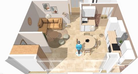 VILLEDIEU SUR INDRE maison de ville 80 m² avec cour