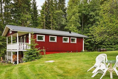 This delightful holiday home is set right next to a forest and a lake, north of Växjö, in beautiful Småland. The cottage features a well-equipped kitchen with a dishwasher. The spacious living room is equipped with a wood-burning stove and a sofa bed...