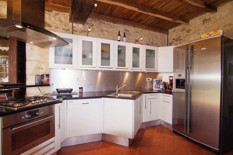 Located on the top of a hill in Sigoulès, France, this mansion with 3 bedrooms, an equipped kitchen, enclosed garden, a terrace, and a private pool is ideal for large families and groups. While staying here, you can head to the world-famous prehistor...