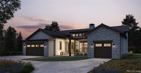 New home under construction, completion late 2024: Residence 3 at The Summit at Castle Pines by Trumark Homes is a flexible single-story home offering 4,557 SQ. FT. of living space. The home features an inviting porch plus main floor study and main f...