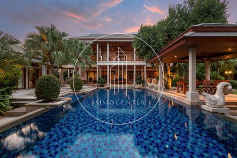 PHUKET IN RAWAI RUSTIGE OMGEVING 8 MINUTEN VAN HET STRAND PRESTIGIEUZE VILLA met 4 master suites, grote en lichte dubbele woonkamer, keuken, wasruimte, GARAGE. ZWEMBAD. SALA. TUINLAND 1384 M2 OMHEIND EN BEBOST. PRIJS 32 M BAHT ( 808 000 €) CONTACTEER...