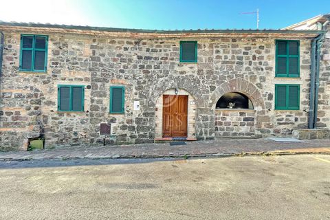 This interesting property in the municipality of Radicofani of 115 sqm is on two levels. On the ground floor we find the living area, consisting of entrance, living room with fireplace, kitchen and service bathroom. The first floor houses the sleepin...
