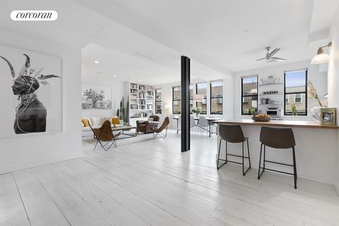 Rarely available, large unit in Williamsburg's venerable Smith Grey building. 5G is a nearly 1800 SF, three-bedroom, two-bathroom condo, with 9'8