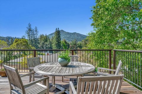 Located in the coveted flats of Kentfield.This gated sun filled property has many level areas and is gently sloped. Main house has 3 bedrooms and 2 bathrooms, hardwood floors, and a fireplace with a large attached deck. Updated kitchen and primary ba...