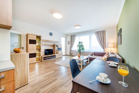 New and fully equipped family apartment with terrace and parking place inside the building for free of charge, suitable for 2 adults and 2 kids or 3 persons. Lift inside the building, WIFI for free, residential surrounding - part of Prague 10. 15 min...