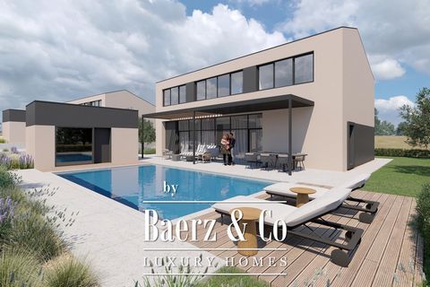 These exclusive villas are located in a small town on the west coast of Istria near the beautiful cities of Poreč and Rovinj. East-south-west orientations. Villa with a net usable area of 197 m2 (first floor with floor plan area of 97 m2, second floo...
