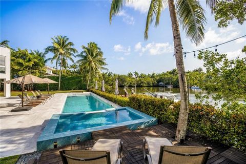 Islands of Cocoplum fully gutted, re-designed by Pacheco Arch, re-built/expanded in 2017, oversized 20k+ lot, 119 ft WF on Lago Maggiore's expansive views. Main level lofty ceilings, open water view features living rm, Mia Cucina Kit, family rm w/ wr...