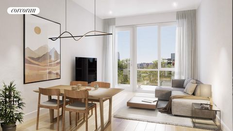 Residence 4C is an generous 1-bedroom, 1-bathroom home spanning over 731 square feet with two exposures, plus 57 SF private terrace. The great room is filled with light and is designed for living and dining. White oak engineered floors in 7.5