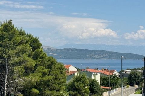 The island of Krk, town Krk, new luxurious apartment surface area 82,15 m2 for sale, on the first floor of new urban villa with sea view. The apartment consists of living room, kitchen, dining area, two bedrooms, two bathrooms, pantry, hallway, two b...