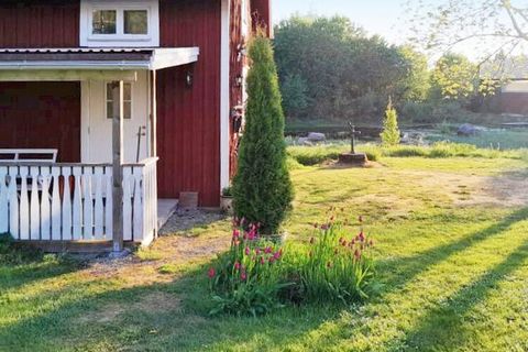 A spacious cottage in the middle of Smålands beautiful landscape. With a lovely patio overlooking a pond. This newly renovated cabin has plenty of room for 4 people. There is a large living room, with a dining room that leads out to the balcony. On o...