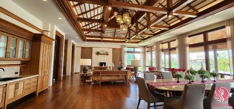 Custom designed by Chiang Mai own renown Lanna architect Ajarn Adul Heranya, this unique 5 bedroom villa with infinity pool is for sale fully furnished in greenery area of Doi Saket, Chiang Mai.  About 30 minutes drive from town center there are seve...