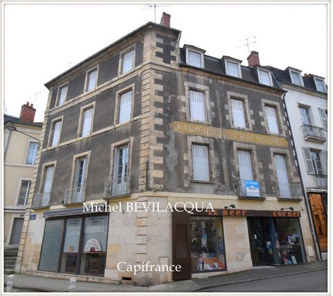 Dpt Nièvre (58), à vendre NEVERS hyper centre ville immeuble de rapport sur cave avec 1 boutique et 3 appartements