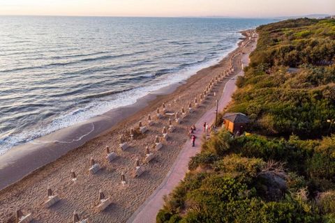 Spacious holiday complex, surrounded by a pine forest with approximately 30 hectares of parkland, beautiful vegetation and old trees. The approximately 1 km long, private beach (sun loungers/umbrellas) with numerous water sports options is approximat...