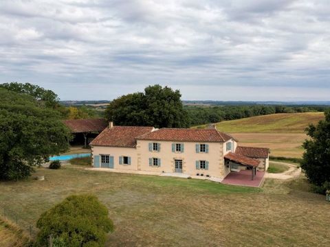 Summary A stunning countryside retreat nestled in the picturesque Southern Gers region, offering unparalleled views of the majestic Pyrenees mountains. This exquisite house captures the essence of tranquility and charm with its exceptional features a...
