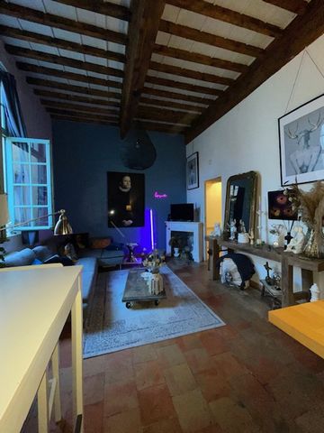 34120 Pézenas, magnificent 2-room apartment, located in the heart of Pézenas, living room, kitchen 25 m2, bedroom 12.5 m2, bathroom 3 m2, toilet 1.8 m2, shared covered terrace, private cellar, in a secure and quiet building. - Real estate group netwo...