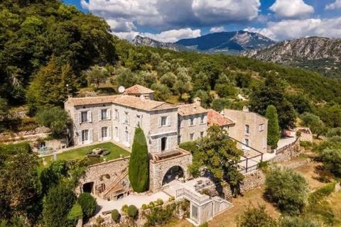 This exceptional Chateau located on the hills of Nice has been beautifully restored by the renowned Architect André Svetchine. Built in the 17th century, it stands on 69 hectares of private land and boasts 350 olive trees. Situated only 30 minutes fr...