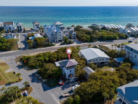 Opportunity to own a in one of prime locations on Hwy 30A. This property offers Gulf Views and is one of the larger lots on 30A. Plenty of space for additions, pool, etc. The 3 story addition of home was designed by architect Eric Watson to Rosemary ...