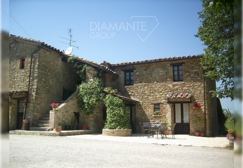 Umbertide (PG), surroundings: in the heart of the Umbrian hills, a stone farmhouse of approximately 480 sqm on two levels, currently used as a reception facility, consisting of: * Ground floor – a spacious hall used for dining, kitchen, pantry, four ...